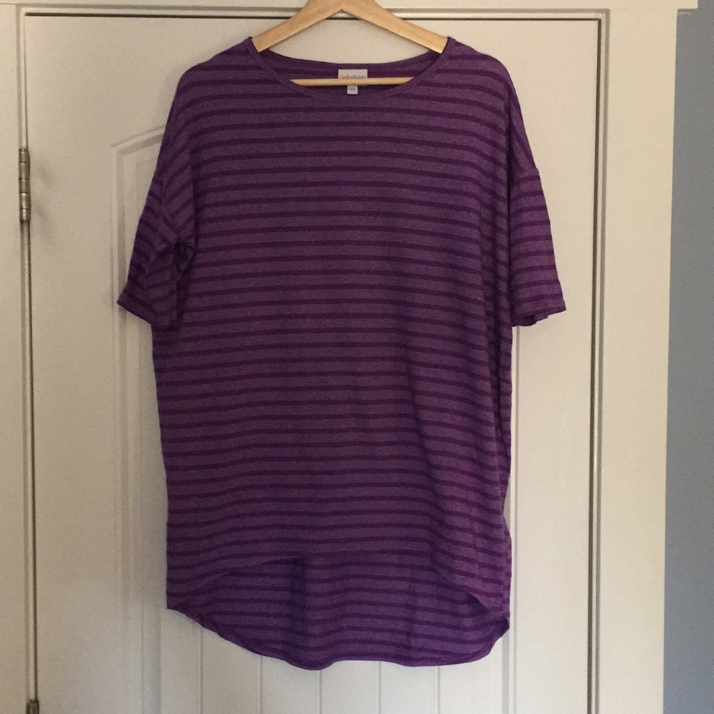 LuLaRoe Purple Striped Irma
